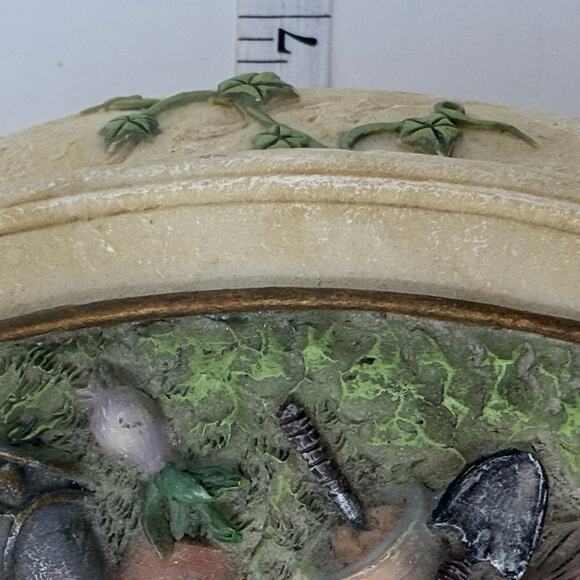 Hand Painted 3D Flower Garden Oval Storage Box - Picture 9 of 10